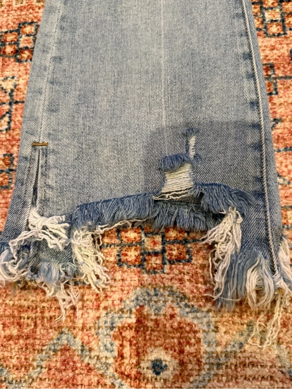 Distressed Light Blue Women's Flared Jeans